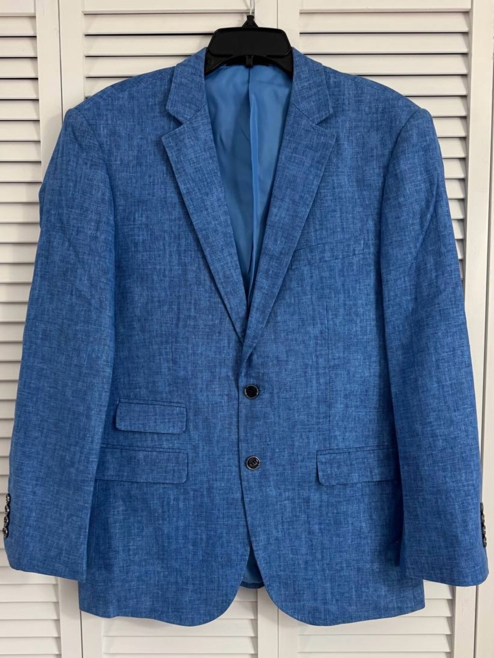 NWOT Insomnia  Mens Medium Royal Blue Linen Viscose Sport Coat Blazer